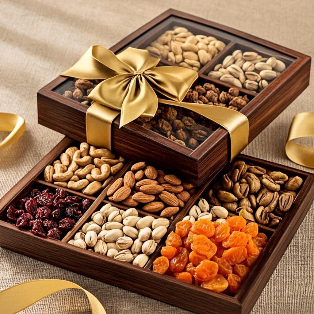 جعبه هدیه چوبی لوکس زرین‌کام